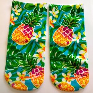 Tropical Pineapple Ankle Socks